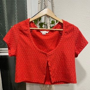 Gorgeous HM Red Crop Top Blouse